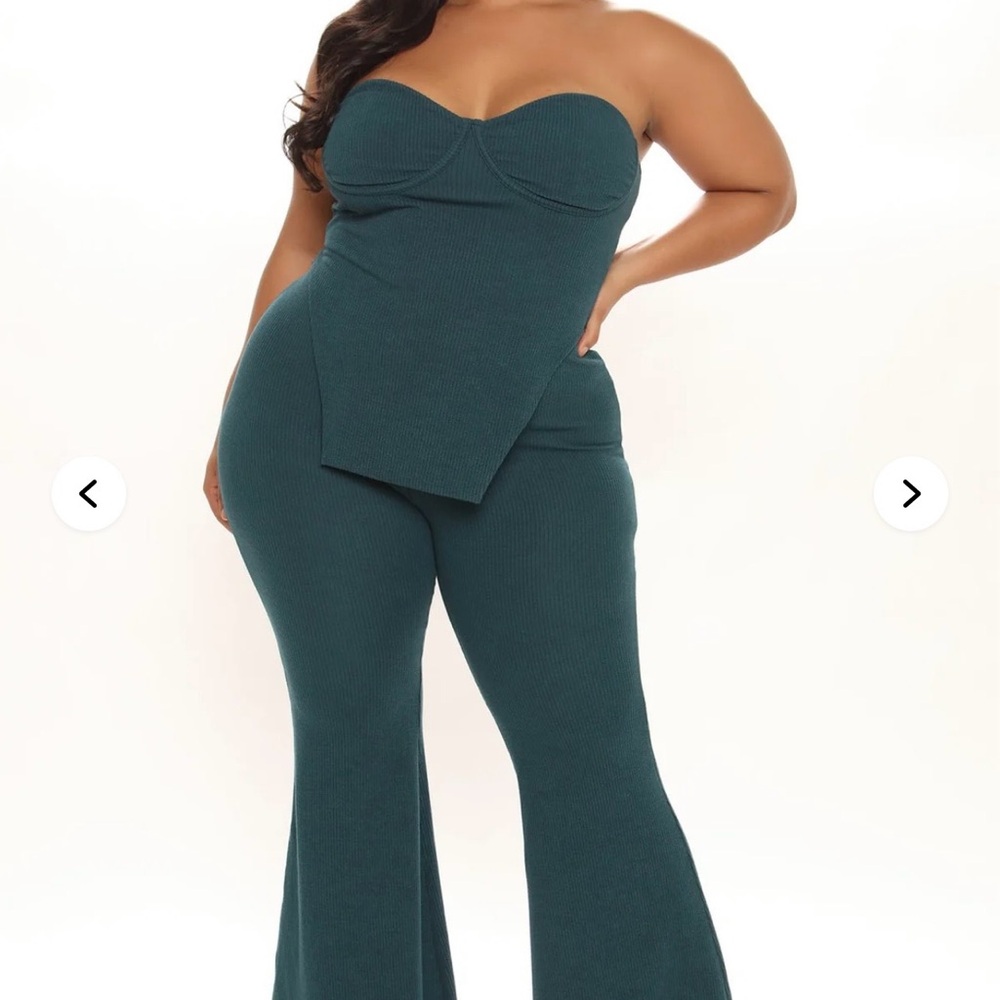 Fashion Nova Strapless Pant Set